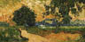 Riproduzione, Copia e Rivisitazioni olio su tela di Vincent Van Gogh by Ida Parigi: Paesaggio con il Castello di Auvers al Tramonto