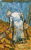 Riproduzione, Copia e Rivisitazioni olio su tela di Vincent Van Gogh by Ida Parigi: Contadina che Sfibra il Lino