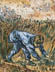 Riproduzione, Copia e Rivisitazioni olio su tela di Vincent Van Gogh by Ida Parigi: Il Mietitore con Falcetto