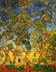 Riproduzione, Copia e Rivisitazioni olio su tela di Vincent Van Gogh by Ida Parigi: Alberi nel giardino dell'Ospedale di Saint-Paul