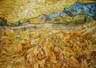 Reproductions and Copies of masterpieces oil on canvas Vincent Van Gogh revisited by Ida Parigi’s paintings: Wheat Field with Reaper and Sun