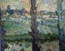 Riproduzione, Copia e Rivisitazioni olio su tela di Vincent Van Gogh by Ida Parigi: Frutteto in Fiore con Veduta di Arles