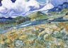 Reproductions and Copies of masterpieces oil on canvas Vincent Van Gogh revisited by Ida Parigi’s paintings: Mountain Landscape